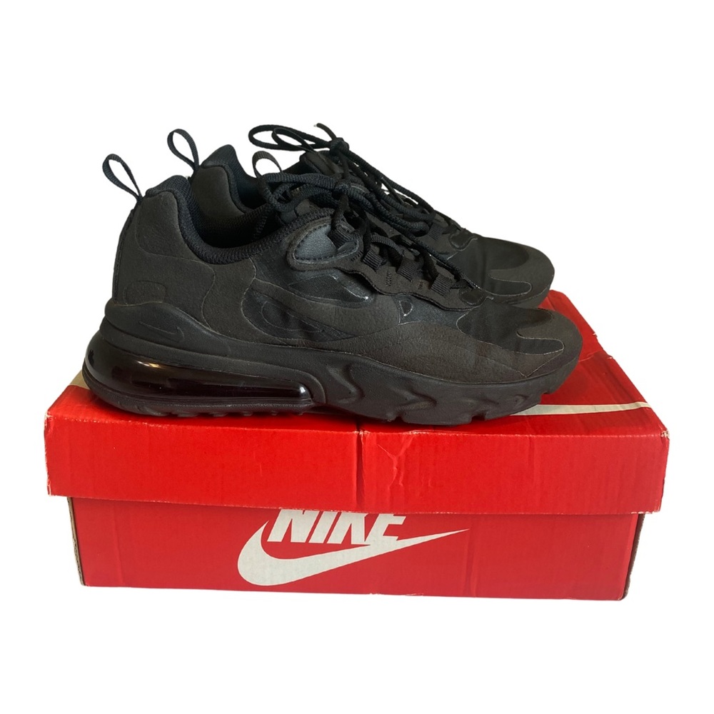 Nike Air Max 270 React Black Sneakers | Size 6 | Running Training Shoes